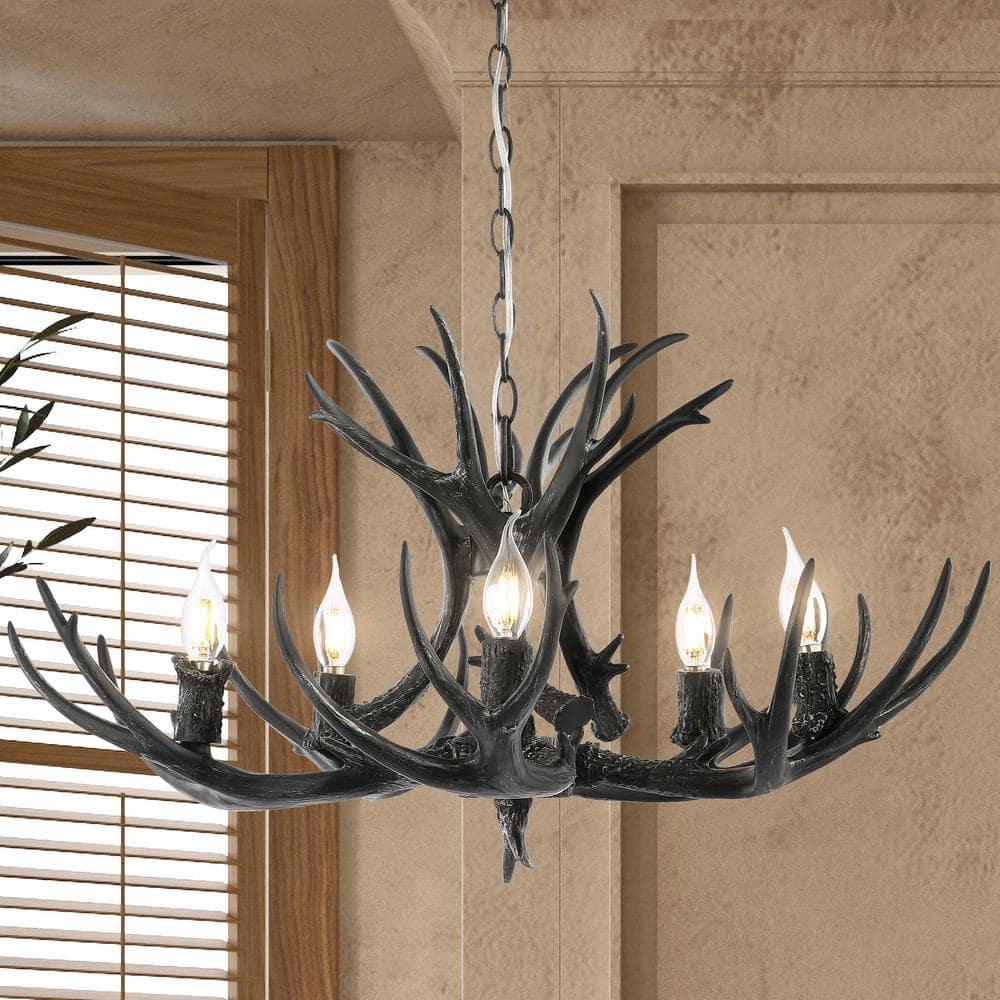 rustic led chandelier