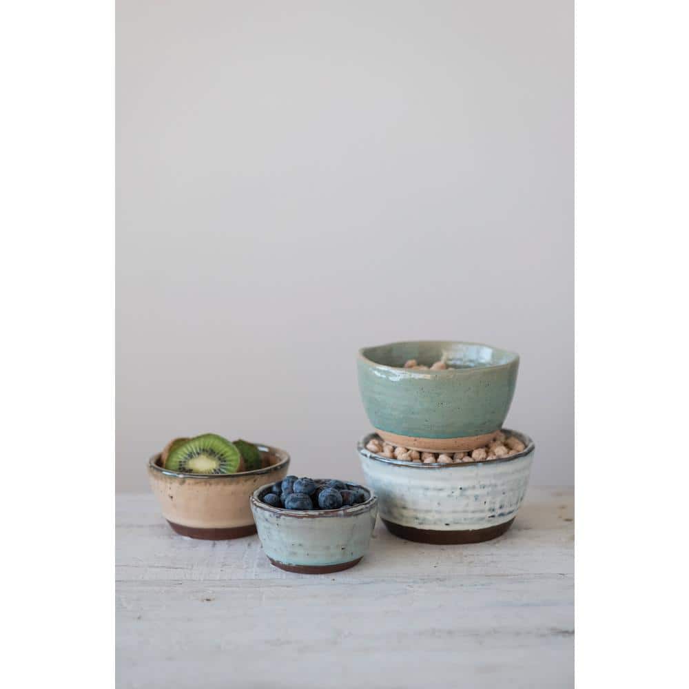 Multicolor Ceramic Reactive Glaze Small Serving Bowls Set