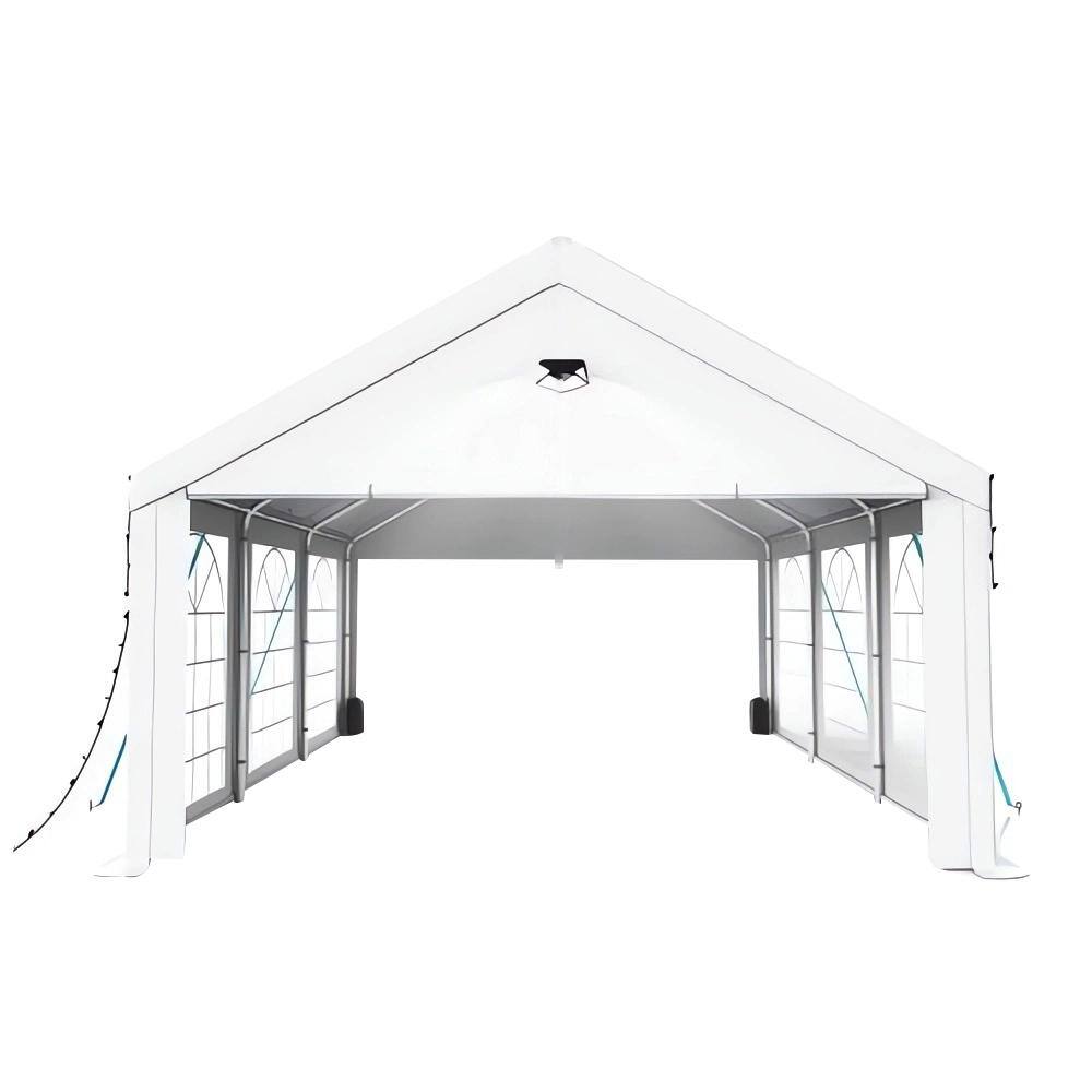 10 ft. x 20 ft. White Party Tent Heavy-Duty Canopy Tent with Removable Side
