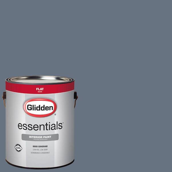 Glidden Essentials 1 gal. #HDGCN46D Favorite Denim Blue Flat Interior Paint