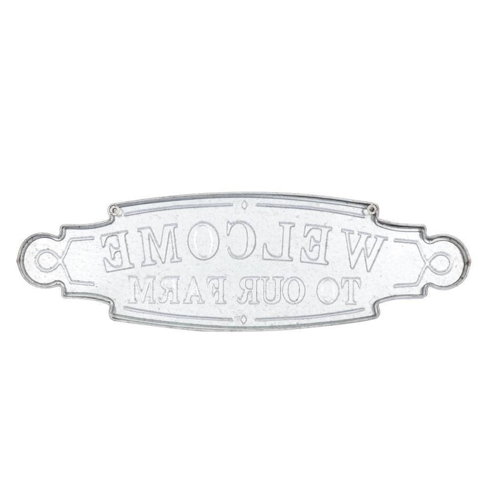 Rustic Brown and Gray Iron Farmhouse Wall Sign