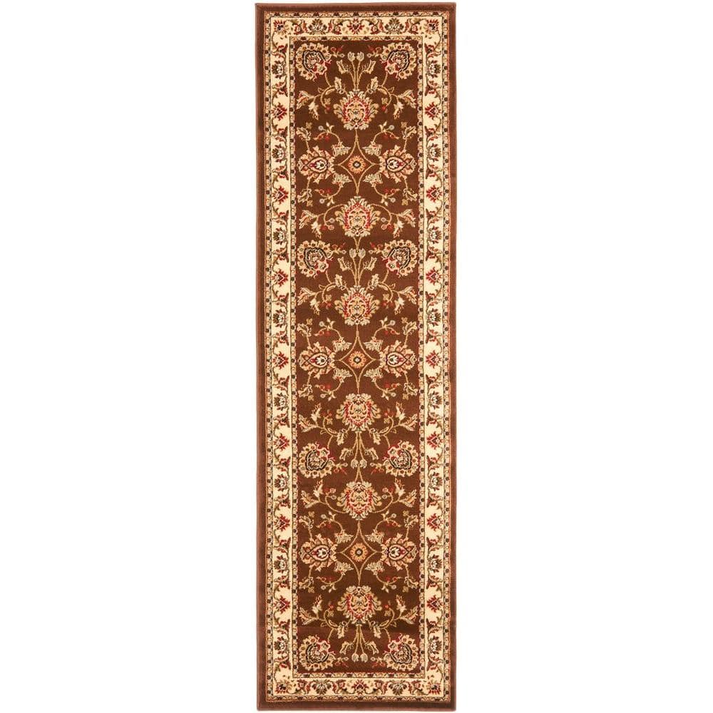 Lyndhurst Brown/Ivory 2 ft. x 16 ft. Border Floral Geometric Runner Rug price history on PriceWatchPro
