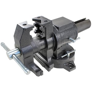 5 in. Multi-Purpose Rotating Pipe and Bench Vise with Swivel Base