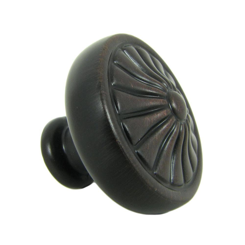 Darlington Oil Rubbed Bronze Round Cabinet Knob with Mounting Hardware
