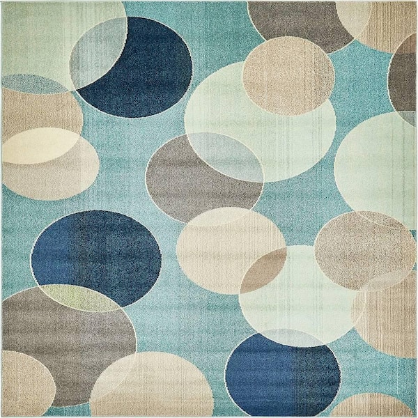 Unique Loom Chromatic Seaside Blue 8' 0 x 10' 0 Area Rug