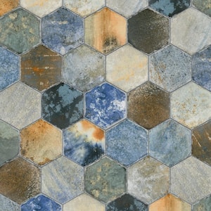 Dorne Hex Mix 8-5/8 in. x 9-7/8 in. Porcelain Floor and Wall Tile (11.5 sq. ft./Case)