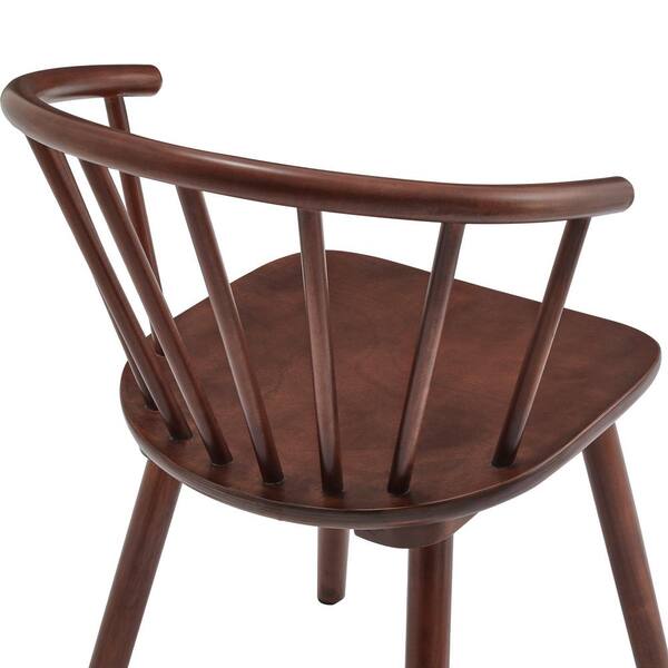 LUE BONA Winson Walnut Solid Wood Talia Dining Chair Windsor Back