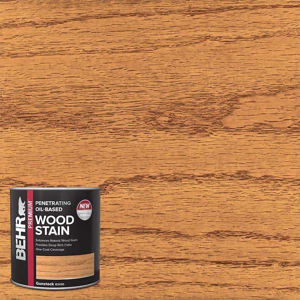 BEHR PREMIUM 1 qt. #TIS-530 Gunstock Transparent Oil-Based Penetrating Interior Wood Stain