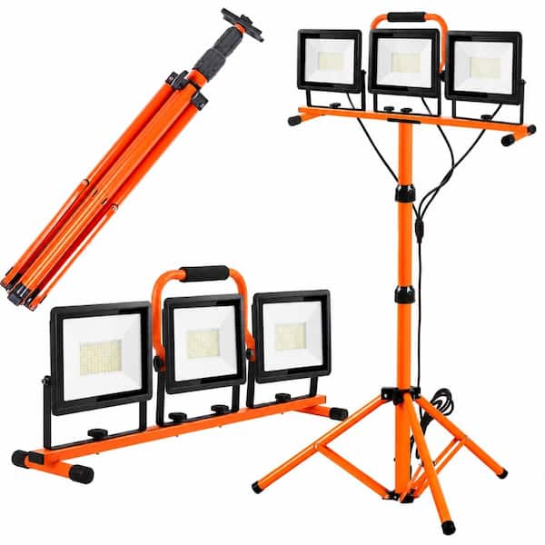 21000 Lumen 3-Head LED Work Light Adjustable Tripod 6500K IP65 Individual Head Switches Workshop 3 Year