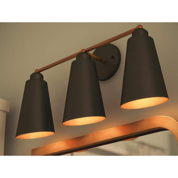 Have a question about Kenroy Home Alvar 3-Light Matte Black Vanity Light  with Metal Shade? - Pg 1 - The Home Depot