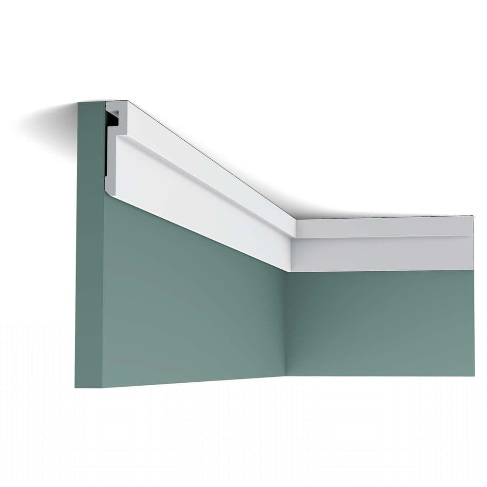 Primed White Polystyrene Crown Panel Moulding Set