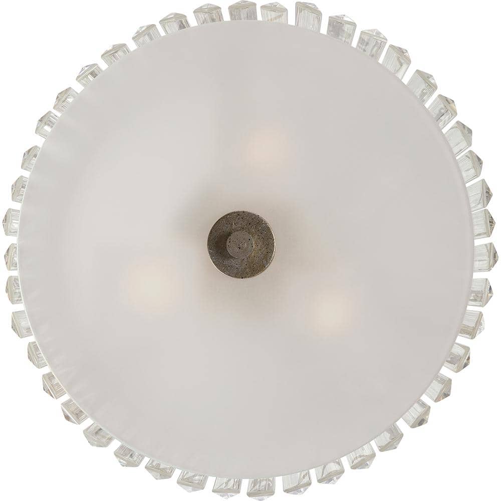 Vintage Gold Mirage Crystal Semi-Flush Mount Light