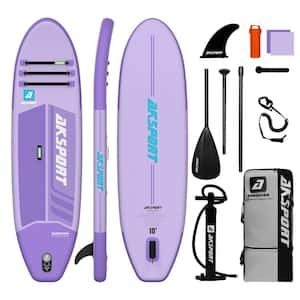 Premium 120 in. Violet PVC Standup Inflatable Paddle Board with Accessories