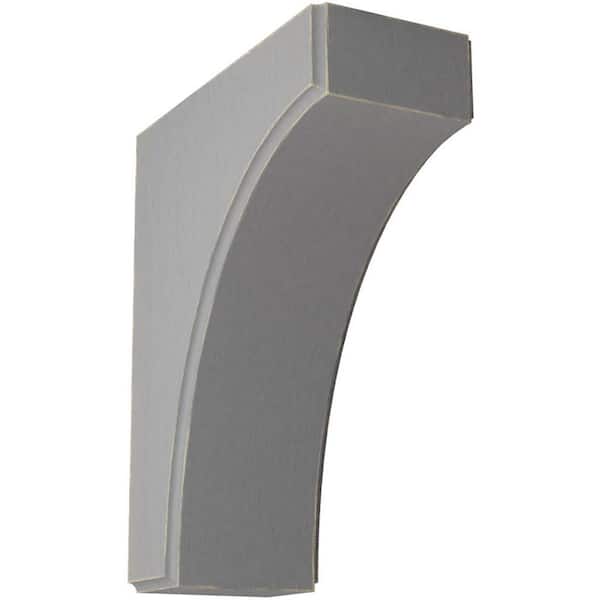 Ekena Millwork 3-1/2 in. x 10 in. x 8 in. Pebble Grey Clarksville Wood Vintage Decor Bracket