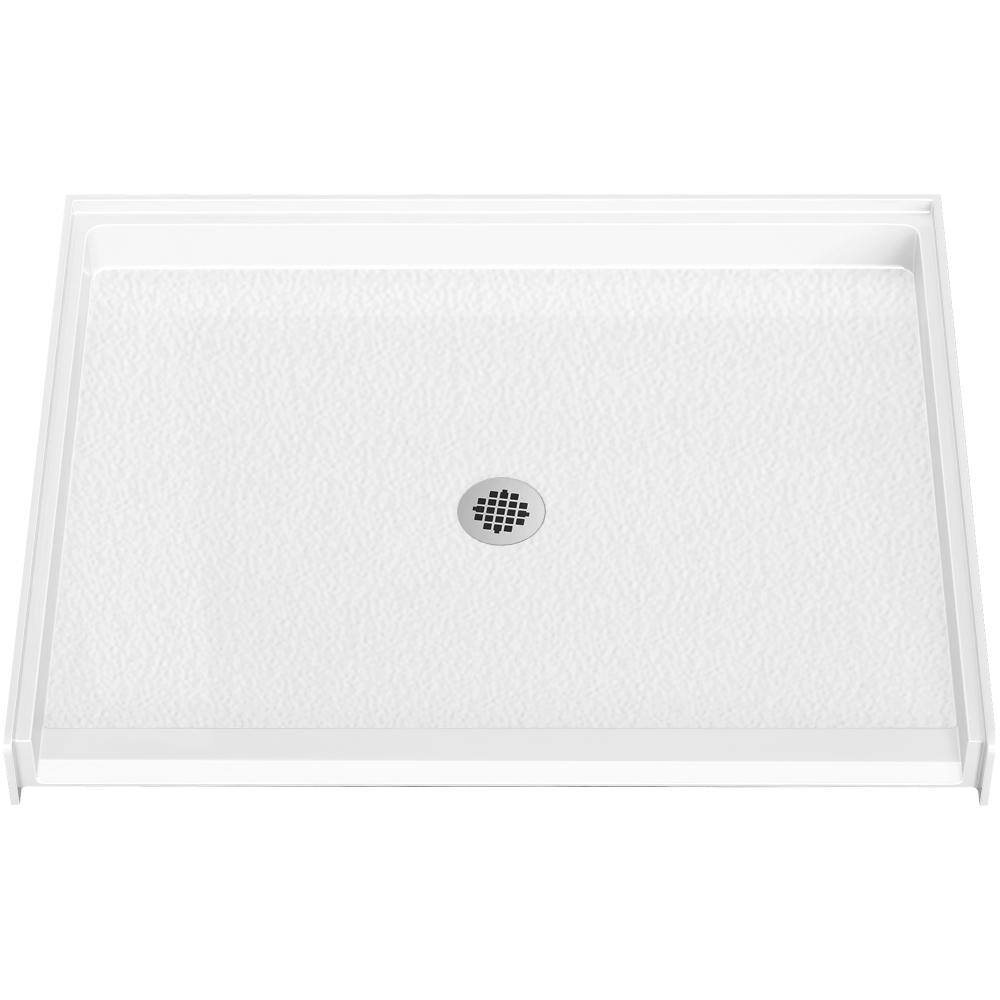 AVORA 54 in. L x 36 in. W Acrylic Alcove Shower Base with Center Drain in White price history on PriceWatchPro