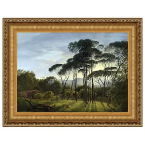 Italian Landscape with Umbrella Pines, 1807 by Hendrik Voogd Framed Nature Oil Painting Art Print 27.25 in. x 35.25 in.