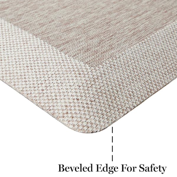 Aloha Brown 19.6 in. x 32 in. Pineapple Kitchen Anti Fatigue Mat