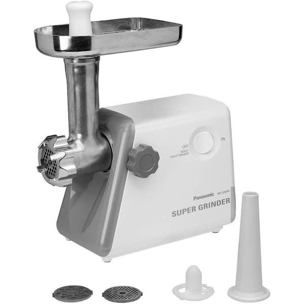 Panasonic Heavy Duty 180 W Electric Meat Grinder with Recipe Book and Sausage Attachment