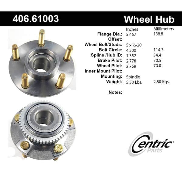 Centric Parts Wheel Bearing and Hub Assembly 1995 Ford Mustang