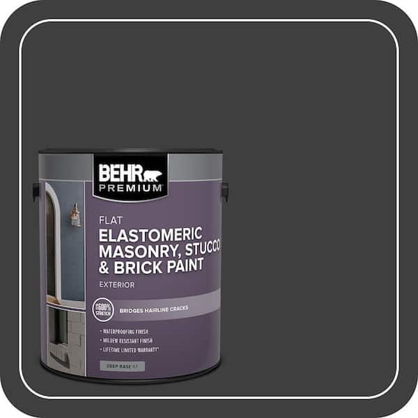 1 gal. Black Elastomeric Masonry, Stucco and Brick Exterior Paint