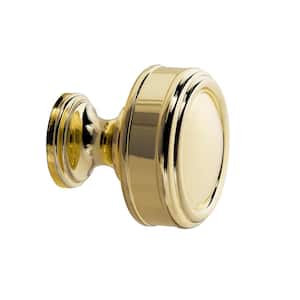 Paris 1-1/2 in. Polished Gold Solid Round Cabinet Knob