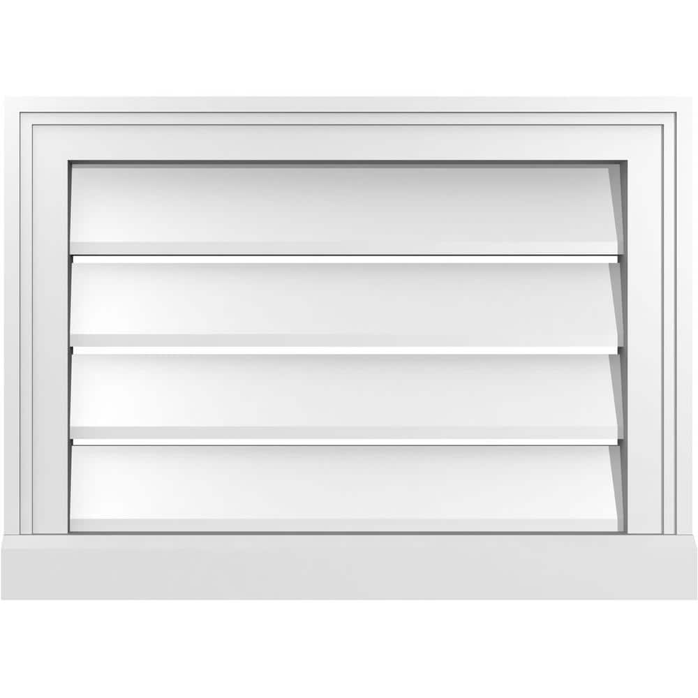 22 in. x 16 in. Vertical Surface Mount PVC Gable Vent: Functional with Brickmould Sill Frame price history on PriceWatchPro