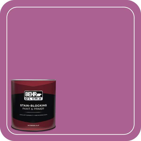BEHR ULTRA 1 qt. #680B-6 Exotic Bloom Flat Exterior Paint & Primer