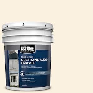 5 gal. #M230-1 Sweet Coconut Milk Urethane Alkyd Semi-Gloss Enamel Interior/Exterior Paint