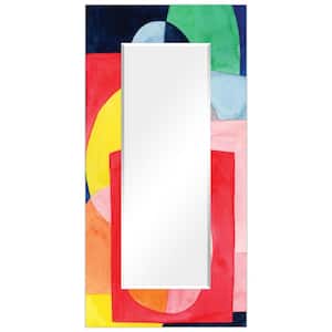 72 in. x 36 in. Launder II Rectangle Framed Printed Tempered Art Glass Beveled Accent Mirror
