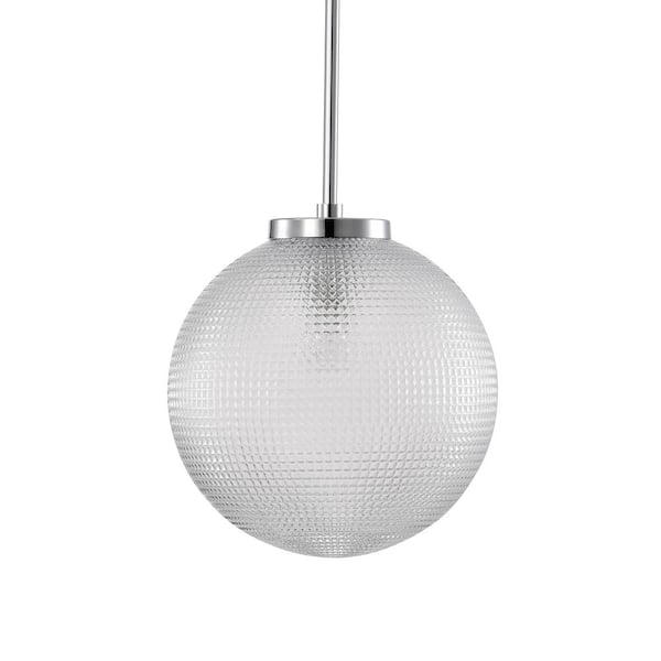 Warehouse of Tiffany Sokix 9.8 in. 1-Light Indoor Chrome Finish Pendant Light