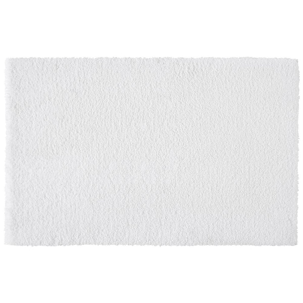 StyleWell White 17 in. x 25 in. Non-Skid Cotton Bath Rug