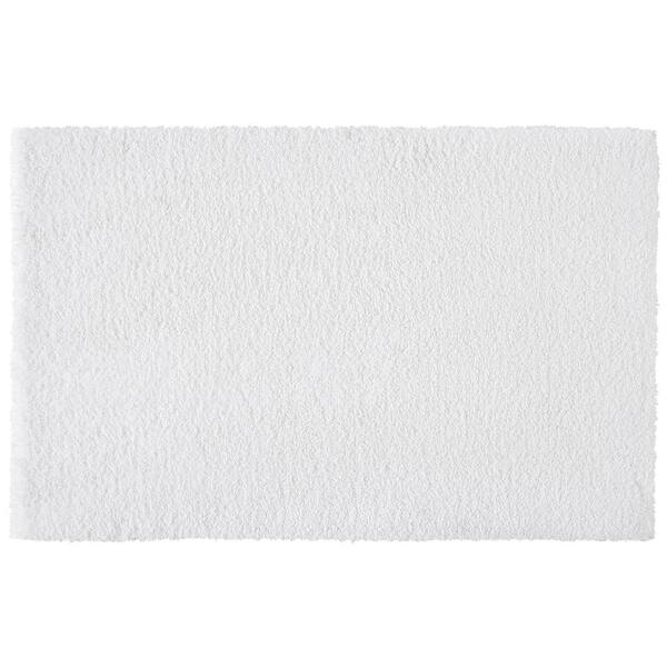 StyleWell White 25 in. x 40 in. Non-Skid Cotton Bath Rug