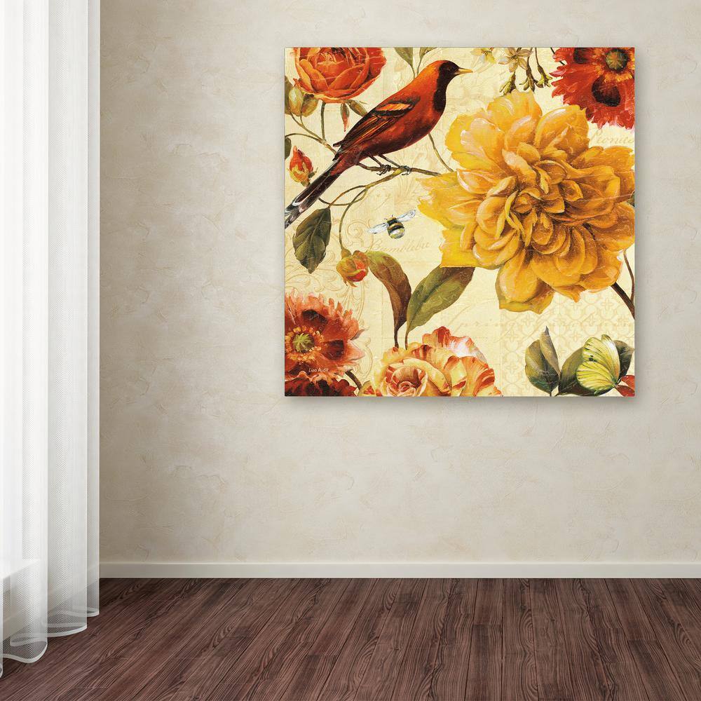 Lisa Audit 24" Red and Yellow Floral Canvas Art