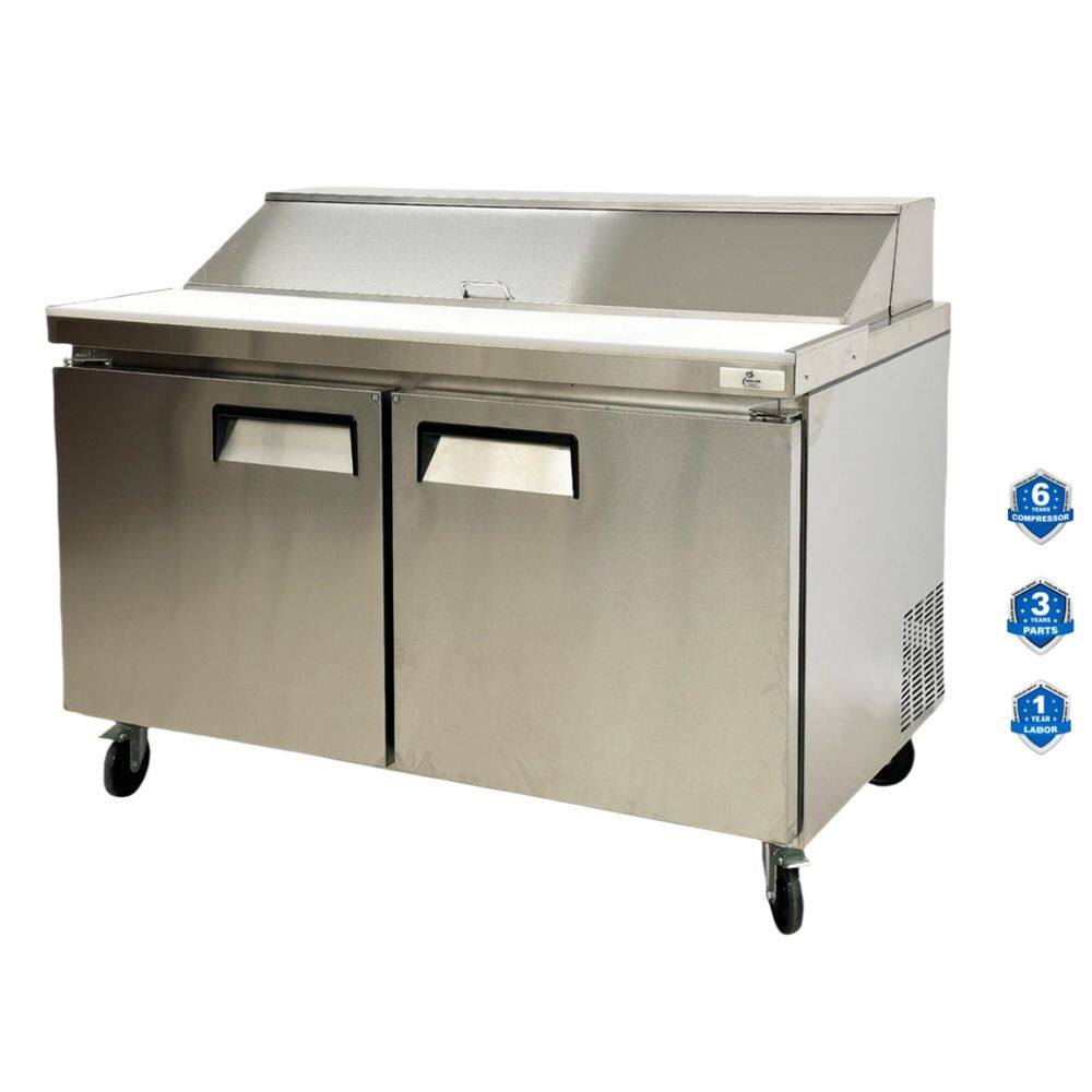 60 in. 16.6 cu. ft. Commercial Refrigerator with Sandwich Prep Table in Stainless Steel price history on PriceWatchPro