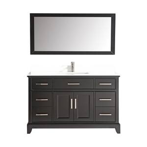 Vanity Art Genoa 36 in. W x 22 in. D x 36 in. H Bath Vanity in Espresso ...