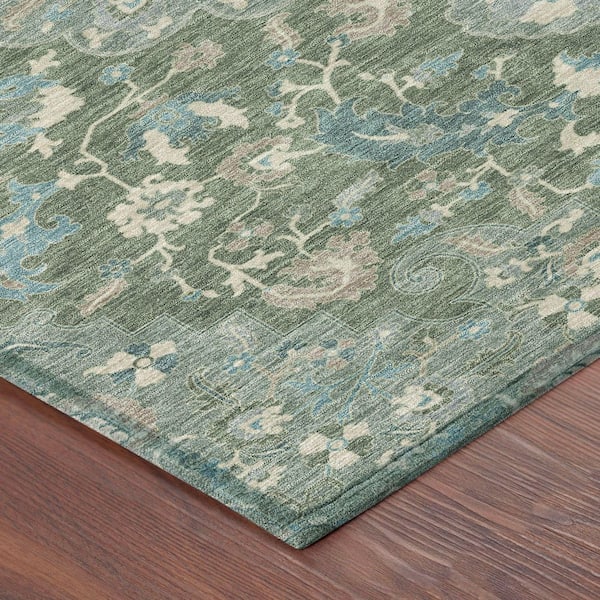 Chantille Machine Washable Indoor/Outdoor Abstract ACN2564 Basil 9 ft. x 12 ft. Area Rug