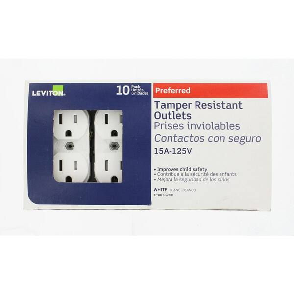 Switches & Outlets 10 Pack Leviton Preferred Tamper Resistant Outlets