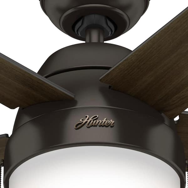 Hunter Anslee 52 in. LED Indoor Premier Bronze Ceiling Fan with Light Kit  50232 - The Home Depot