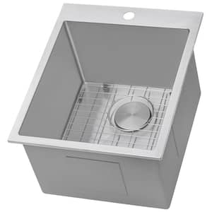 Topmount Laundry Utility Sink 18 x 22 x 12 inch Rounded Corners Deep 16 Gauge Stainless Steel