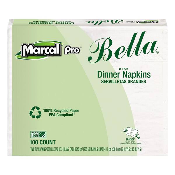 Marcal Recycled Bella SnapPac Dinner Napkins (100-Pack)