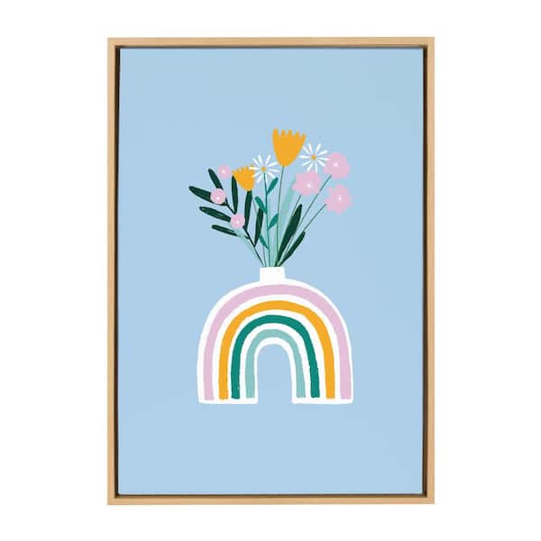 Kate and Laurel Sylvie 23 in. x 33 in. Contemporary Framed Canvas Wall Art