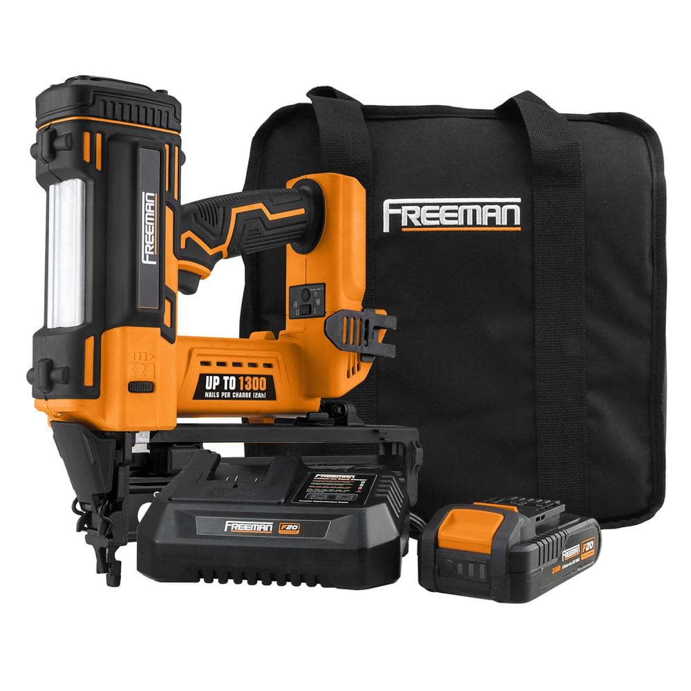 Freeman 20Volt Cordless 16Gauge 21/2 in. Straight Finish Nailer Kit