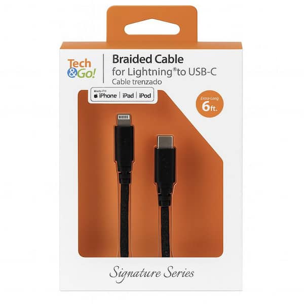 6 ft. Braided Cable for Lightning to USB-C
