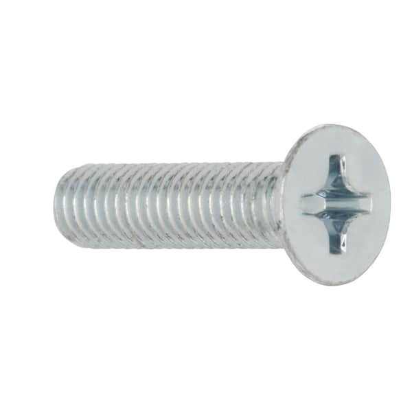 Everbilt M6-1.0 x 25 mm Phillips Flat Head Zinc Plated Machine Screw  (2-Pack) 803148 - The Home Depot