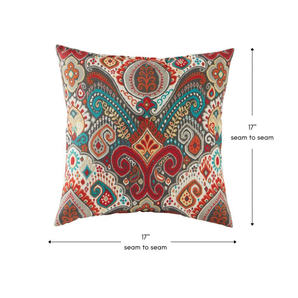 17" Square Outdoor Accent Pillows Set in Asbury Park