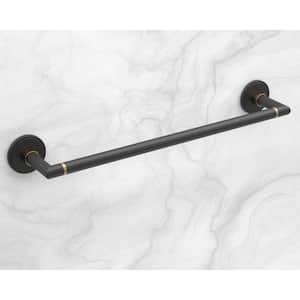 Delson 18 in. Wall Mounted Towel Bar in Matte Black