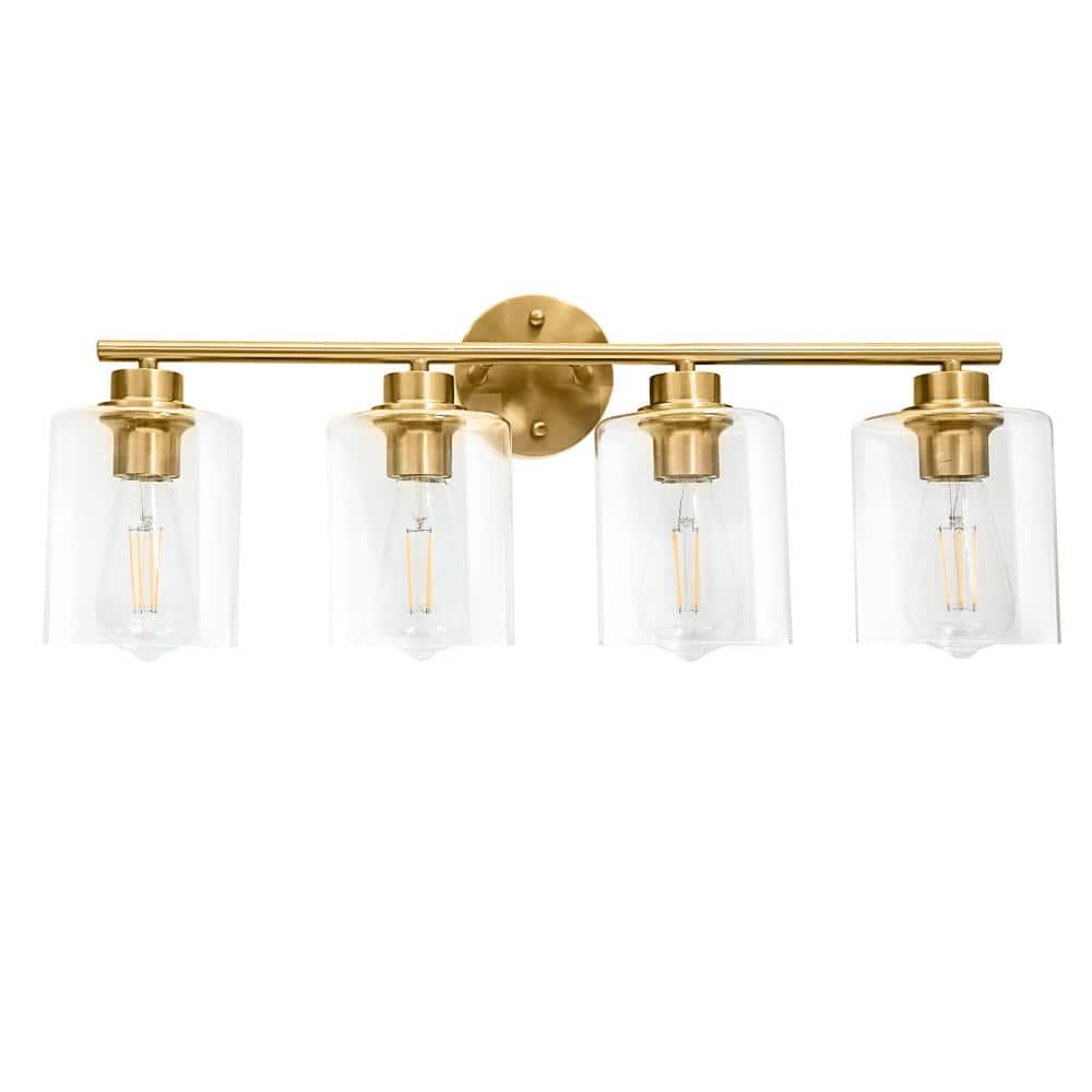 Solis Accent 24.4 in. 4 Lights Golden Modern Transitional Wall Sconce with Standard Shade price history on PriceWatchPro