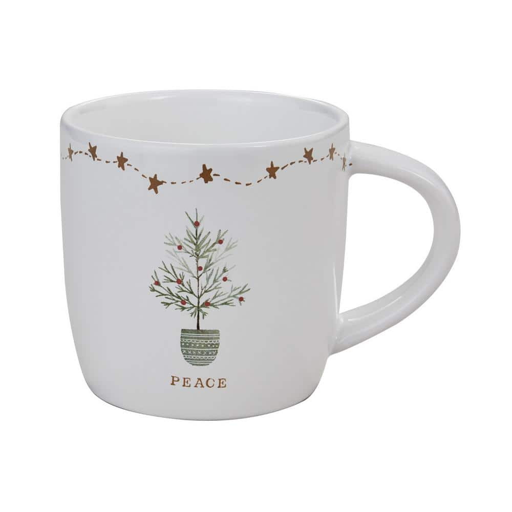 Joy 16oz Red Personalized Christmas Bistro Coffee Mug