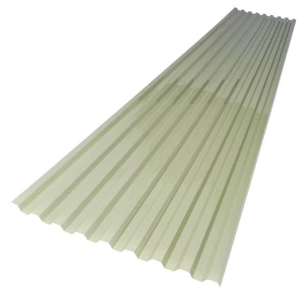 2.2 ft. x 12 ft. Corrugated Polycarbonate Roofing Panel in Misty Green