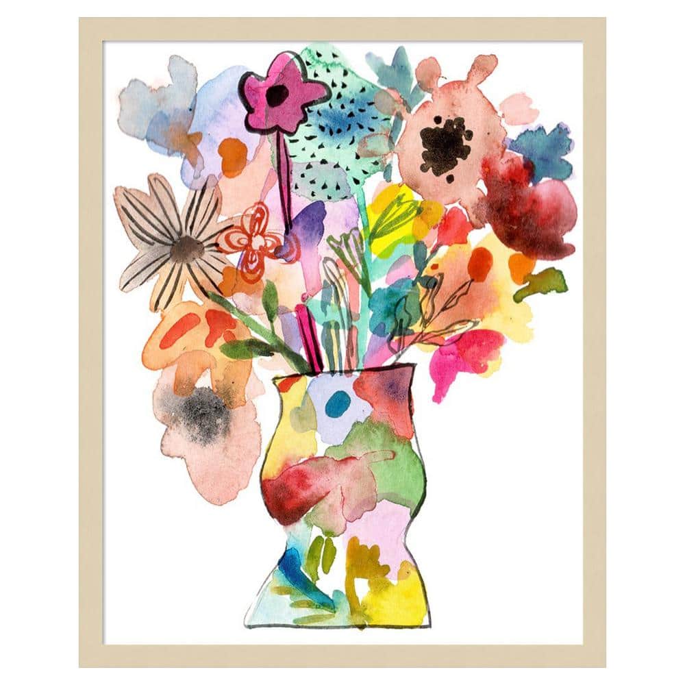 Linear Bouquet II Svelte Natural Framed Abstract Wall Art